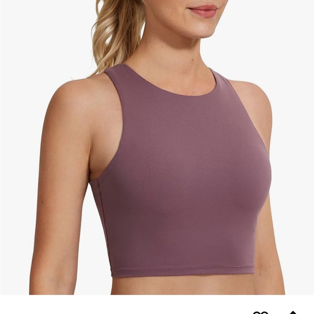 CRZ Yoga Women's Mauve Longline Sports Bra